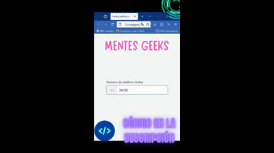 Formulario de teléfono con prefijo internacional usando HTML y CSS