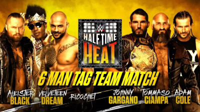 Aleister Black, Velveteen Dream, & Ricochet vs Johnny Gargano, Tommaso Ciampa, & Adam Cole - Halftime Heat 2019 (Full Match)